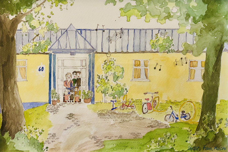 Kinderhaus Aquarell